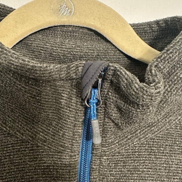 L.L. Bean LT Large Tall Full Zip Light Fleece Gray Jacket Slightly Fitted Men’s - Picture 3 of 8